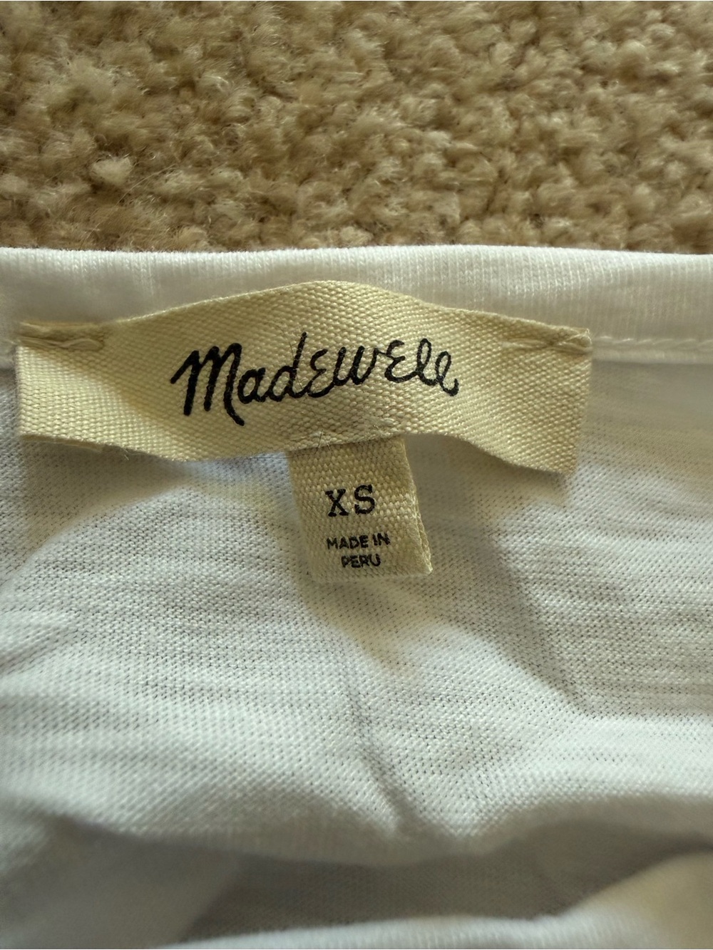Madewell White Crewneck Tee - XS